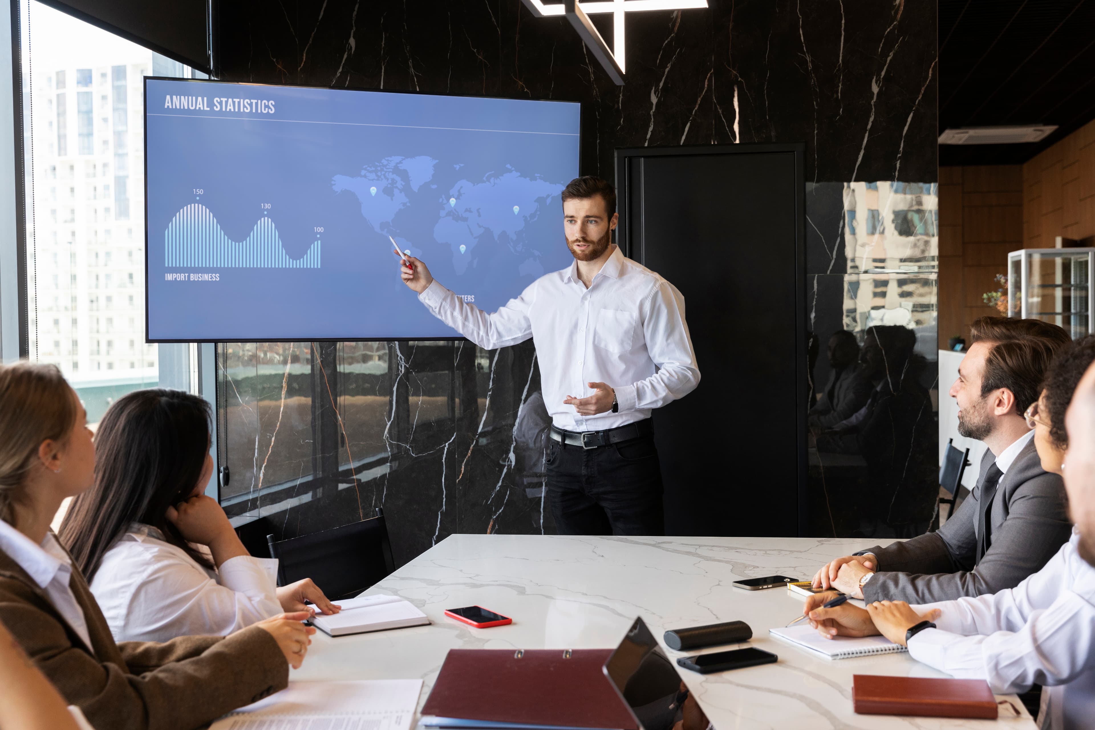 Professional presenting data