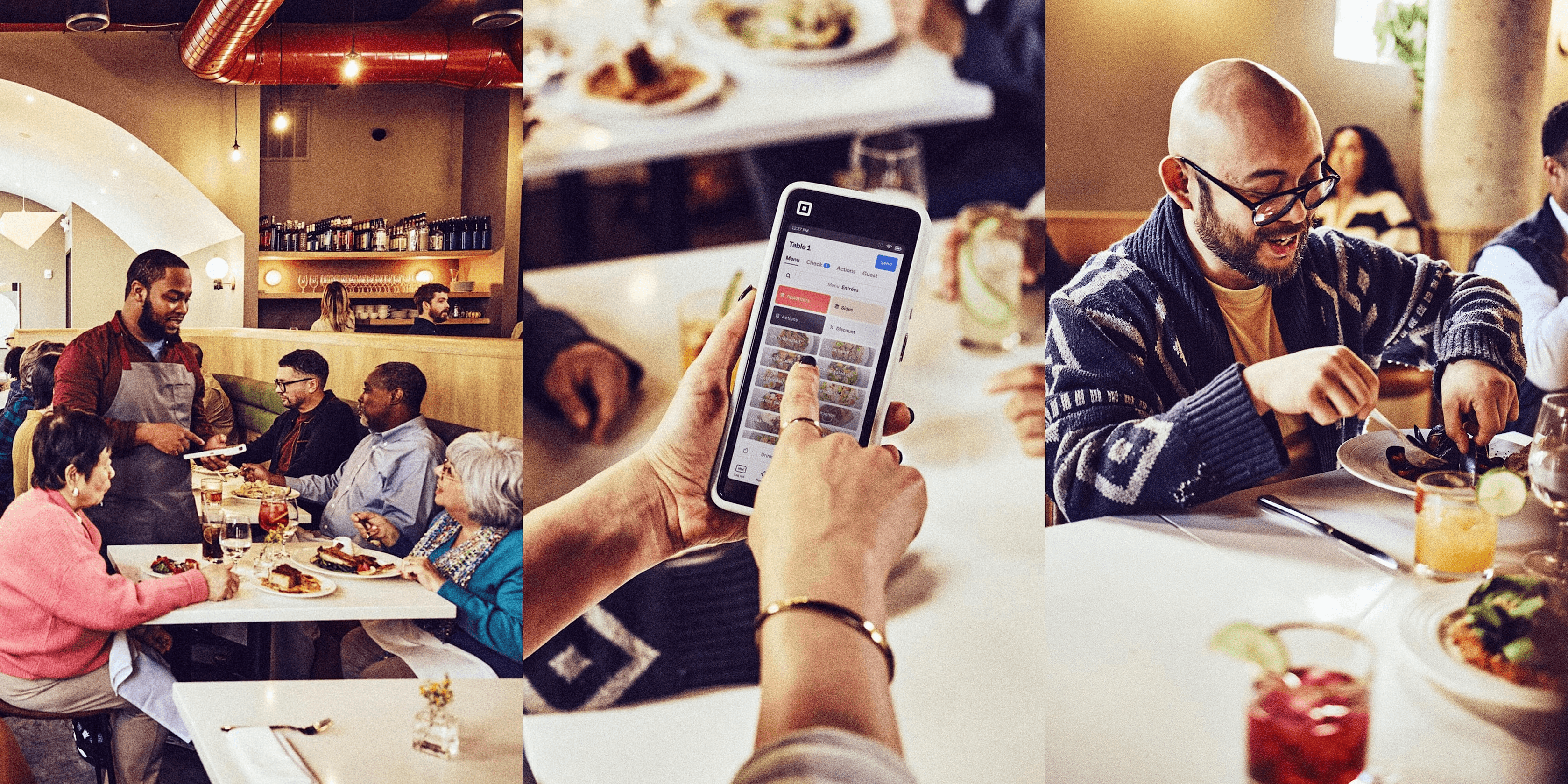 Staff using Zracko in a restaurant