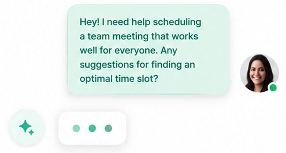 Team chat for scheduling a meeting