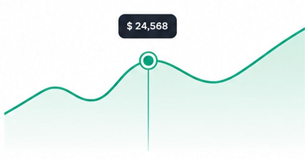 Revenue chart trending upward