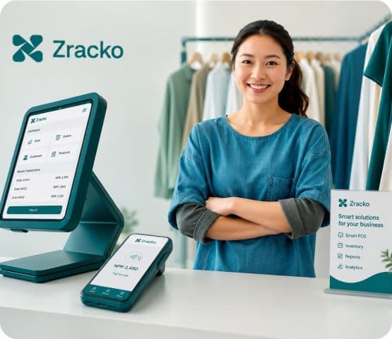 Retail owner with Zracko POS terminals